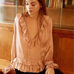 Ulla Johnson 100% Silk Maisie Blouse